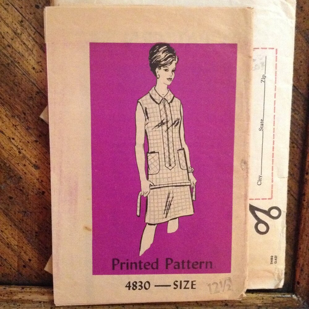 UNCUT AND COMPLETE Lot of 2 1960s Shift Dress Sewing Patterns - Picture 2 of 5